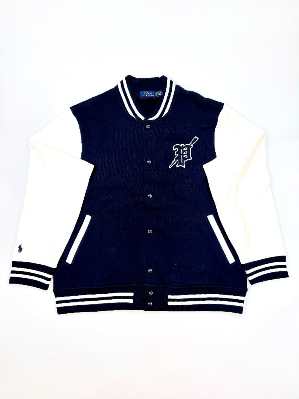 NWT POLO RALPH LAUREN CRUISE NAVY FLEECE BASEBALL JACKET